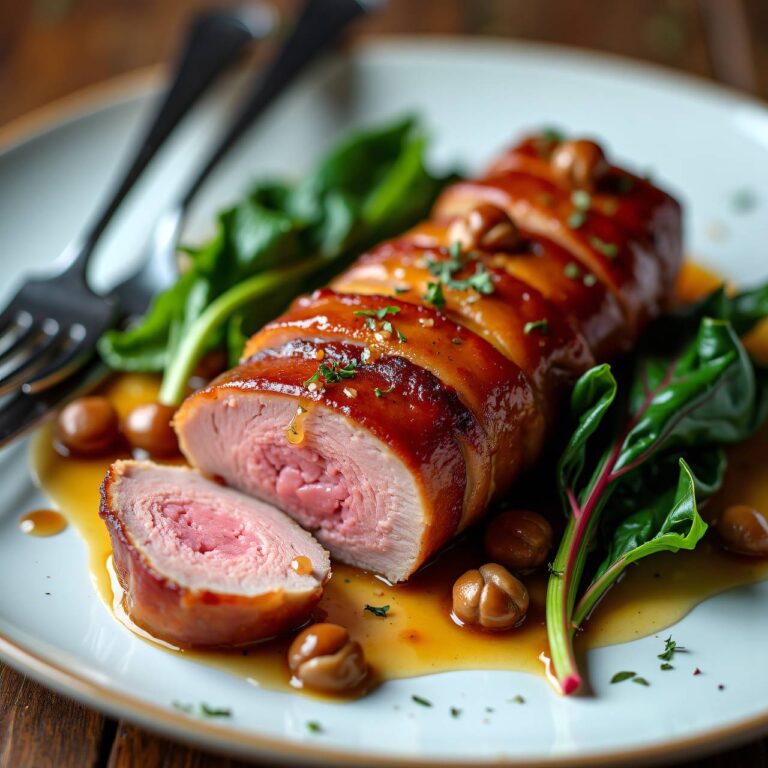 Kalbsfilet mit Nussfüllung Rezept