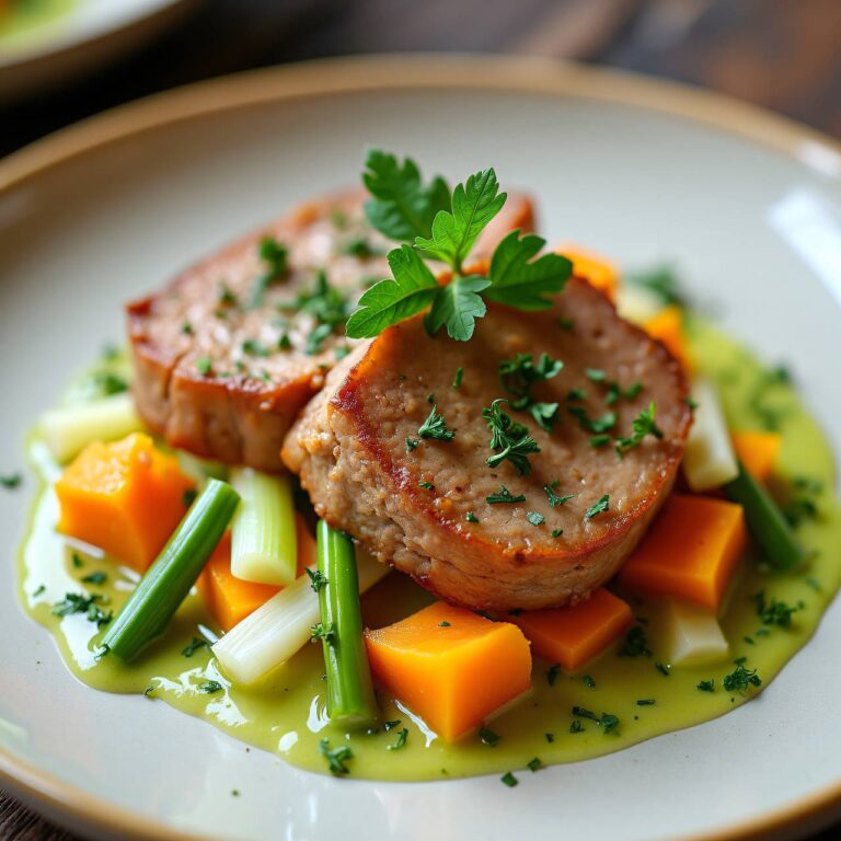 Kalbsgeschnetzeltes an Gemüse-Kräuter-Sauce Rezept