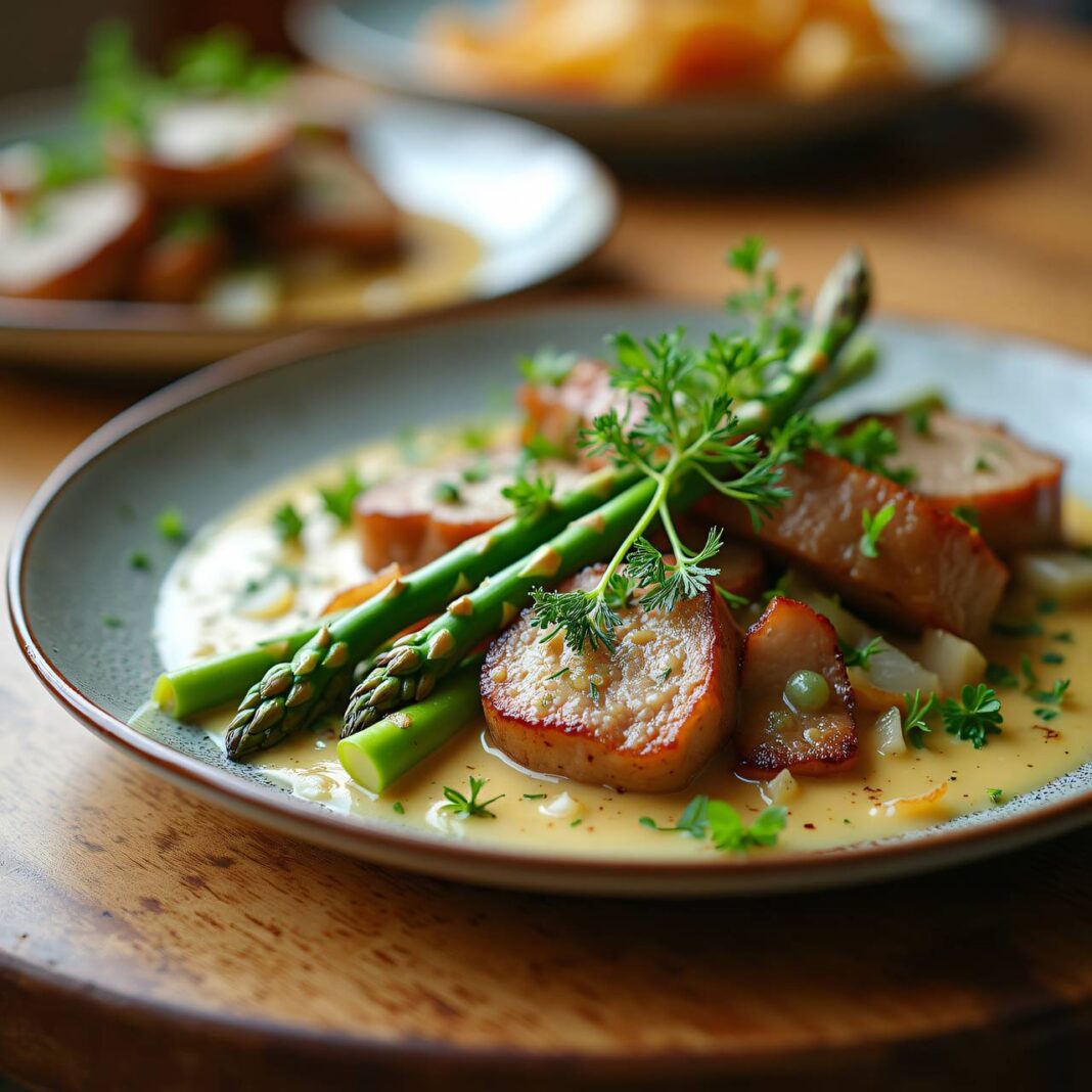 Kalbsgeschnetzeltes mit Spargeln Rezept Kalbsgeschnetzeltes mit Spargeln Rezept