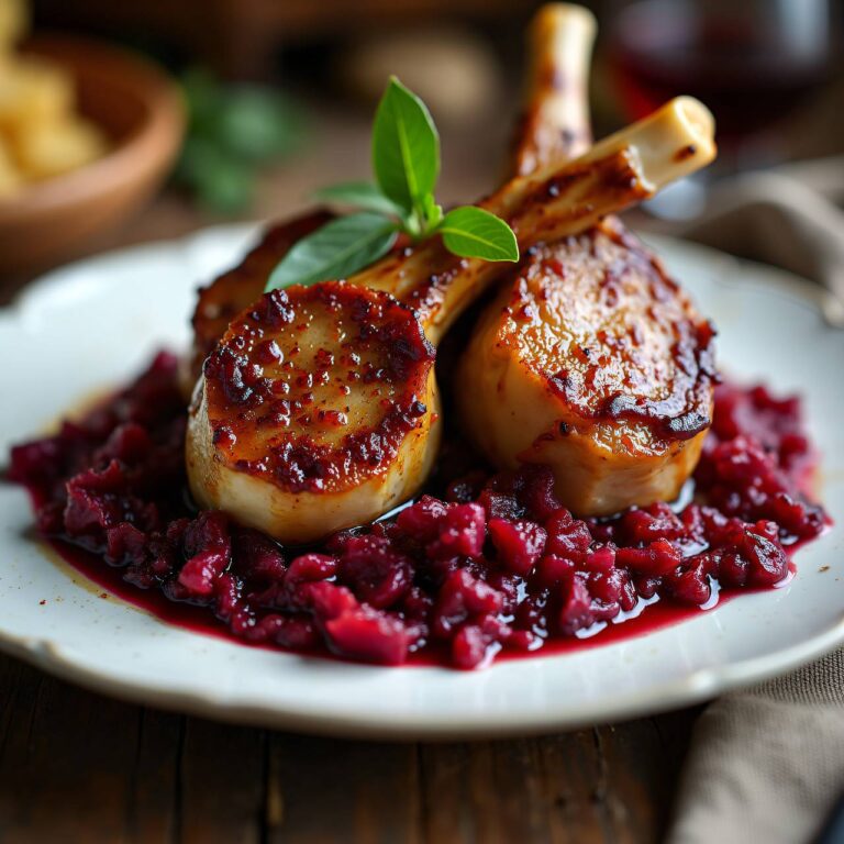 Kalbshaxen auf Rotweinsauerkraut Rezept