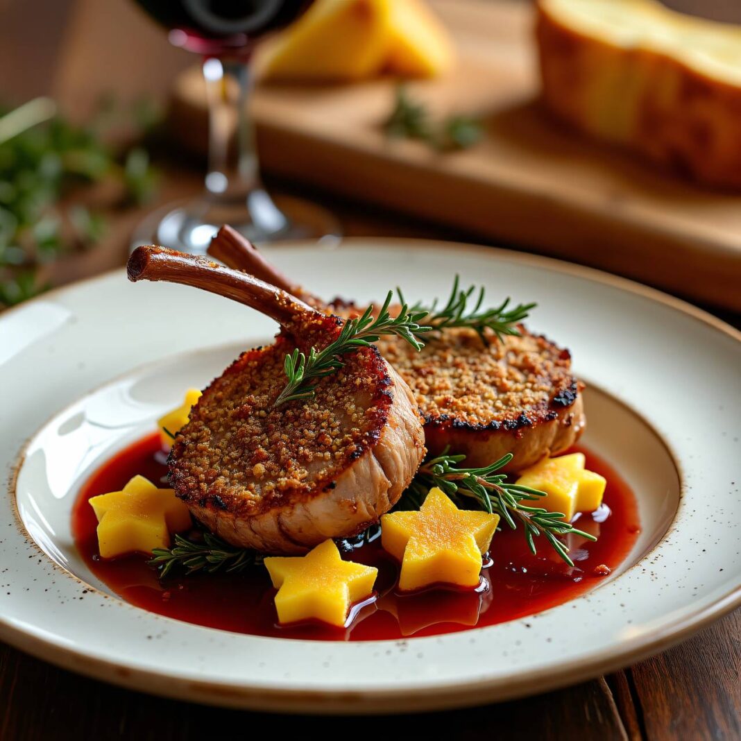 Kalbskotelettbraten mit Steinpilzkruste Rezept Kalbskotelettbraten mit Steinpilzkruste Rezept