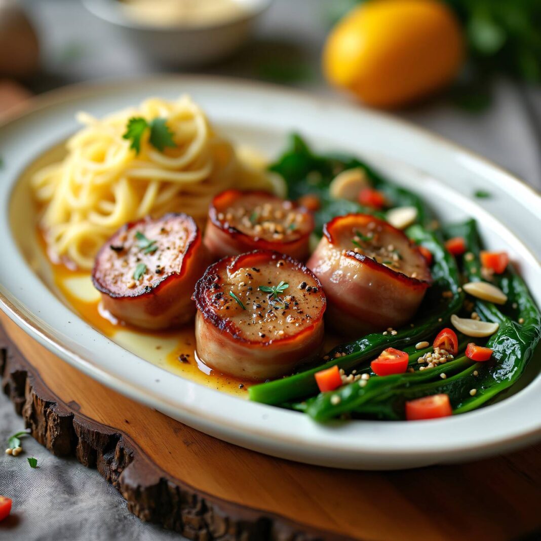 Kalbsmedaillons an Korianderrahm und Pak-Choi Rezept Kalbsmedaillons an Korianderrahm und Pak-Choi Rezept