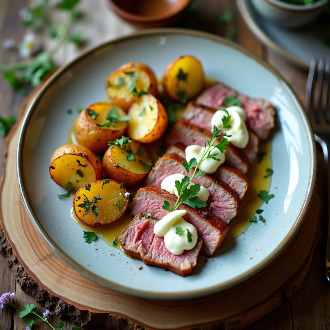 Kalbspaillard mit Holunderblüten-Butter Rezept Kalbspaillard mit Holunderblüten-Butter Rezept