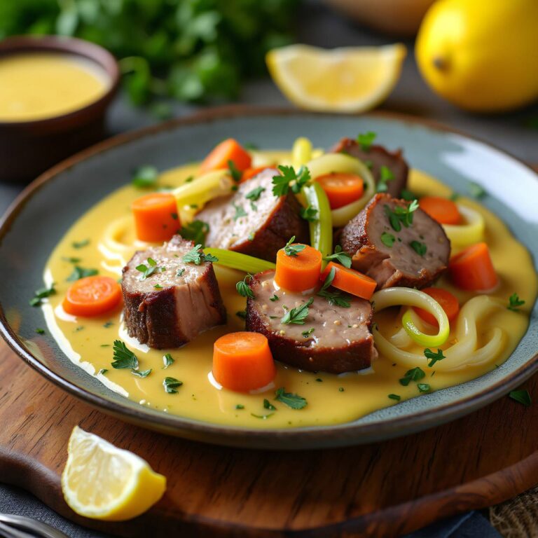 Kalbsragout an Zitronensauce Rezept