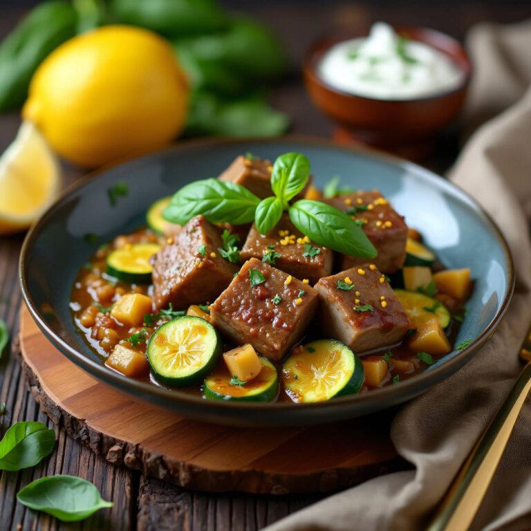 Kalbsragout mit Zucchini und Zitrone Rezept