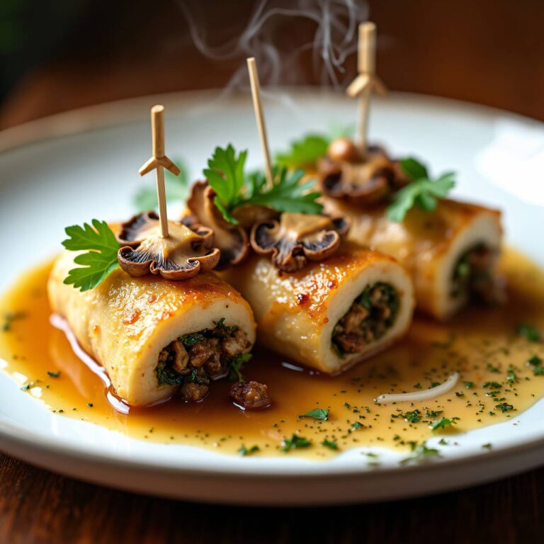Kalbsröllchen mit Pilzfüllung Rezept
