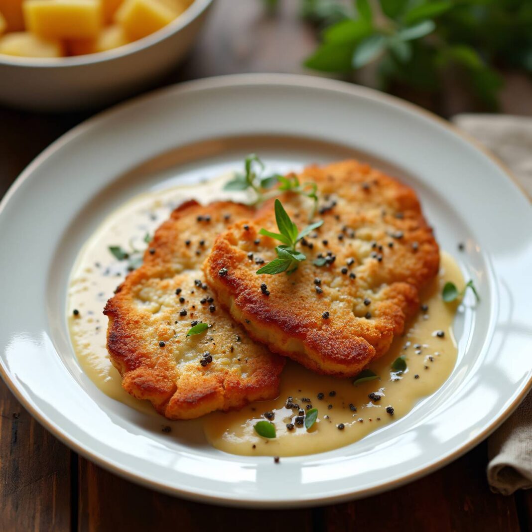 Kalbsschnitzel mit Mohnsauce Rezept Kalbsschnitzel mit Mohnsauce Rezept