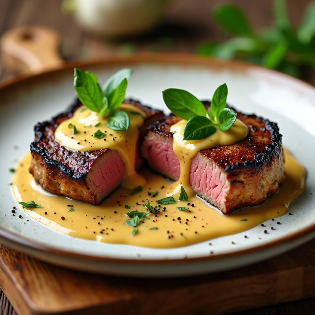 Kalbssteak mit Morchel-Bärlauch Sauce Rezept Kalbssteak mit Morchel-Bärlauch Sauce Rezept