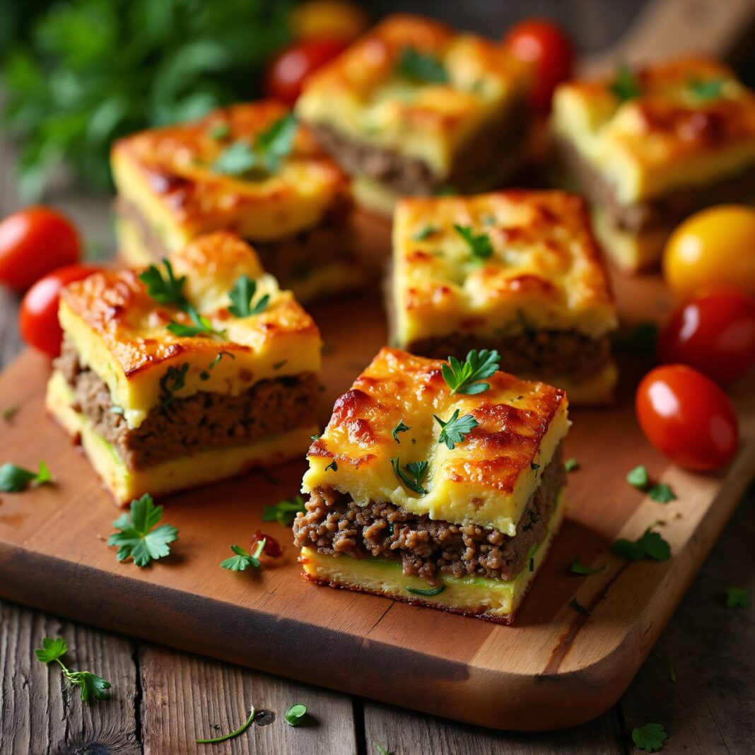 Kalte Hackfleisch-Gemüse-Ecken Rezept Kalte Hackfleisch-Gemüse-Ecken Rezept