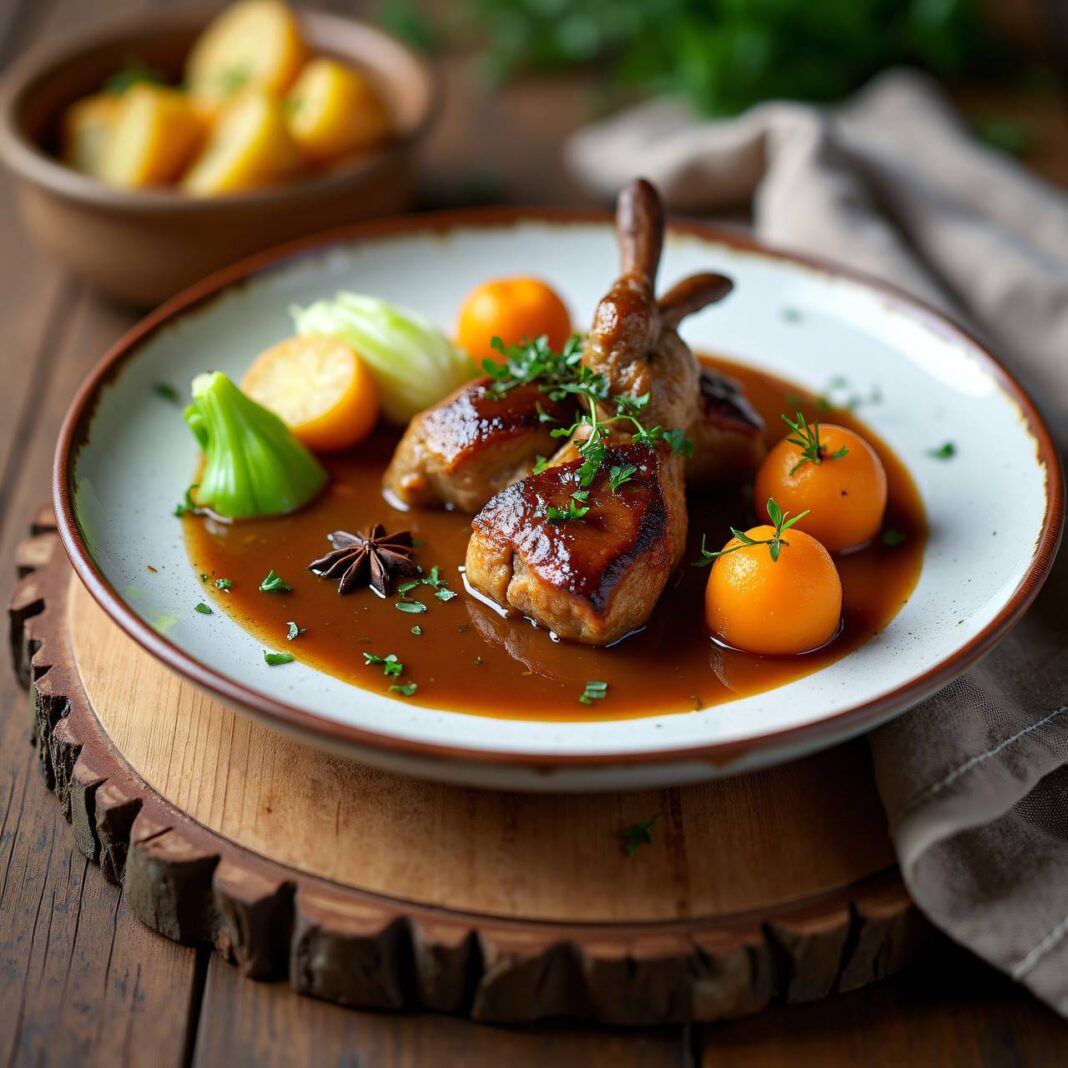 Kaninchen-Eintopf an Gewürzsauce Rezept Kaninchen-Eintopf an Gewürzsauce Rezept