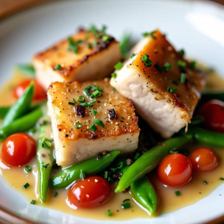 Kaninchenfilet auf Zuckererbsen an Vinaigrette Rezept