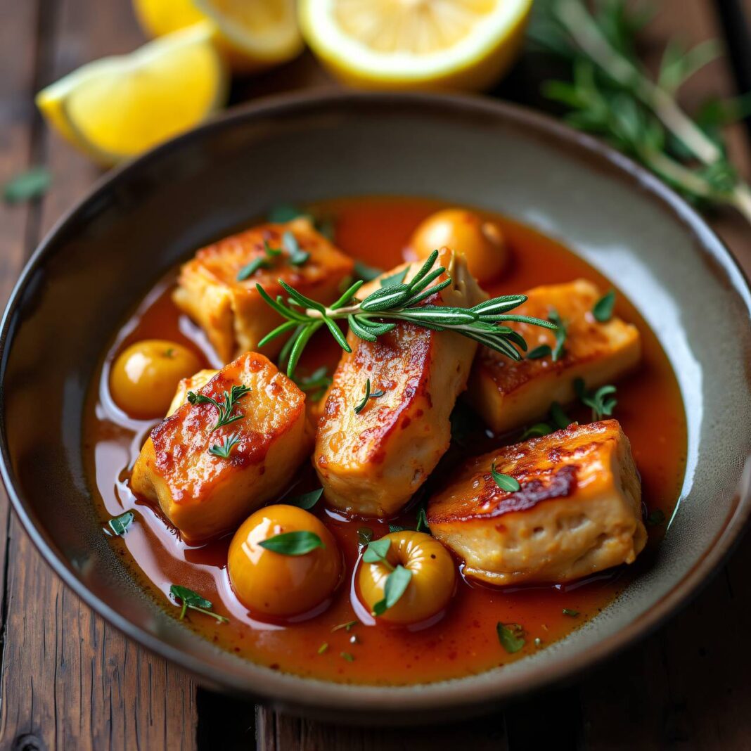 Kaninchenragout mit Apfelwein-Sauce Rezept Kaninchenragout mit Apfelwein-Sauce Rezept