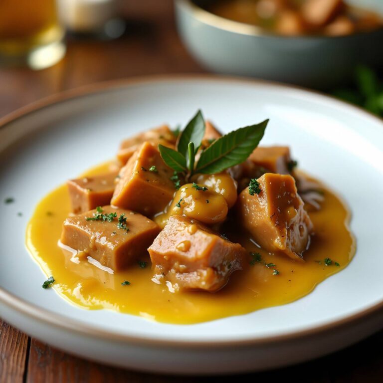 Kaninchenragout mit Cognac-Senfsauce Rezept