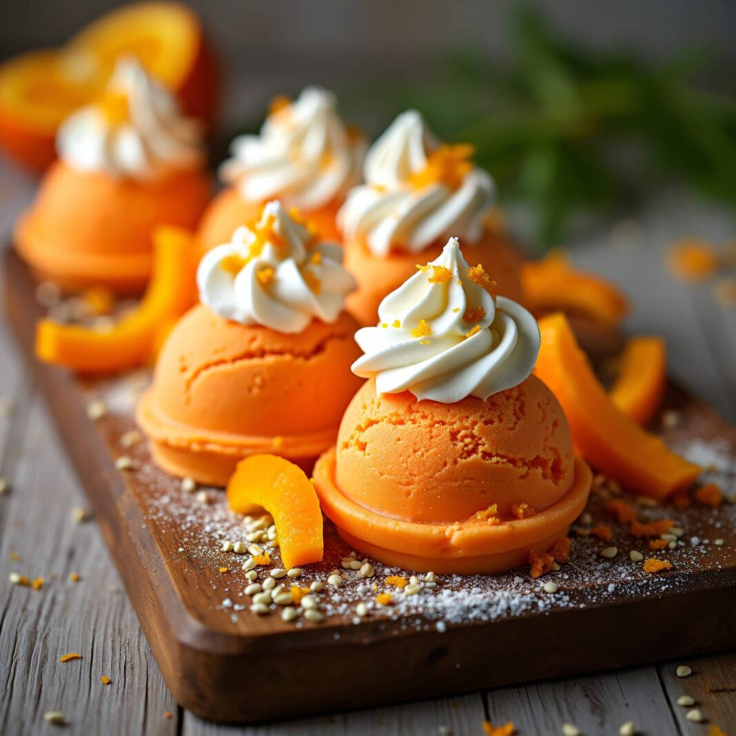 Karotten-Eis mit Mohnrahm Rezept Karotten-Eis mit Mohnrahm Rezept