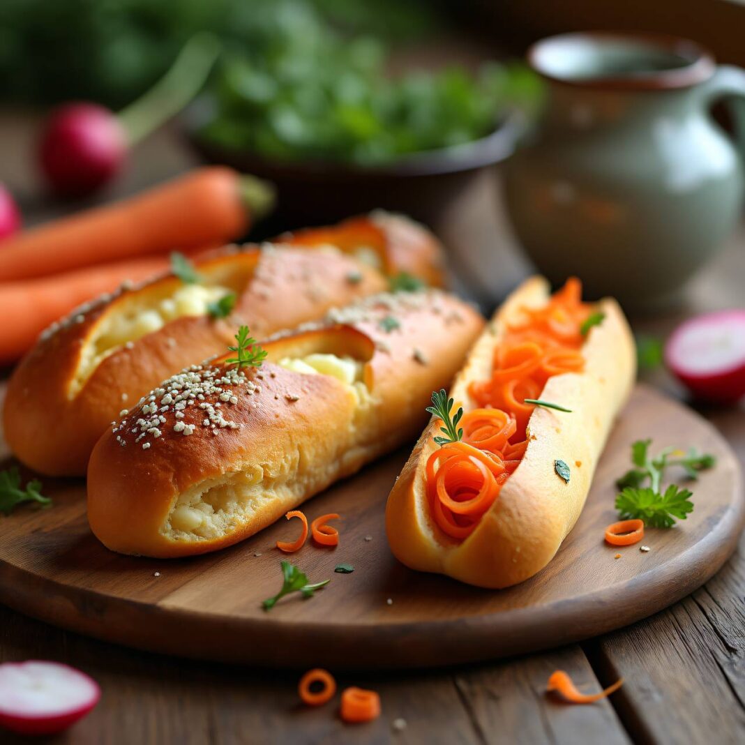 Karotten-Käse-Baguettes Rezept Karotten-Käse-Baguettes Rezept