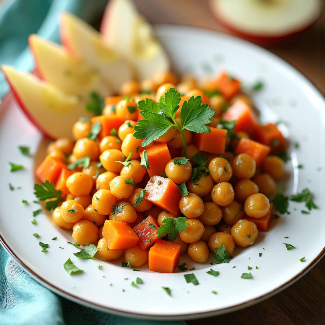 Karotten-Kichererbsen-Salat mit kandiertem Ingwer Rezept Karotten-Kichererbsen-Salat mit kandiertem Ingwer Rezept