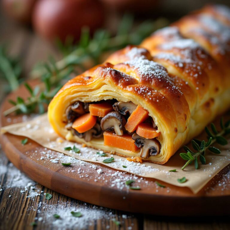 Karotten-Pilz-Strudel Rezept