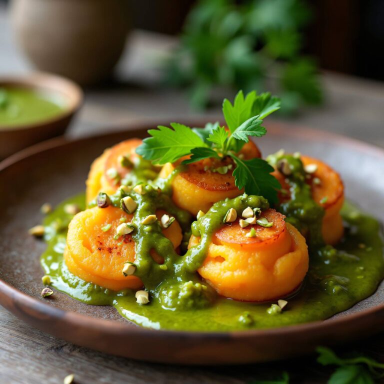 Karotten-Schupfnudeln mit Salsa verde Rezept