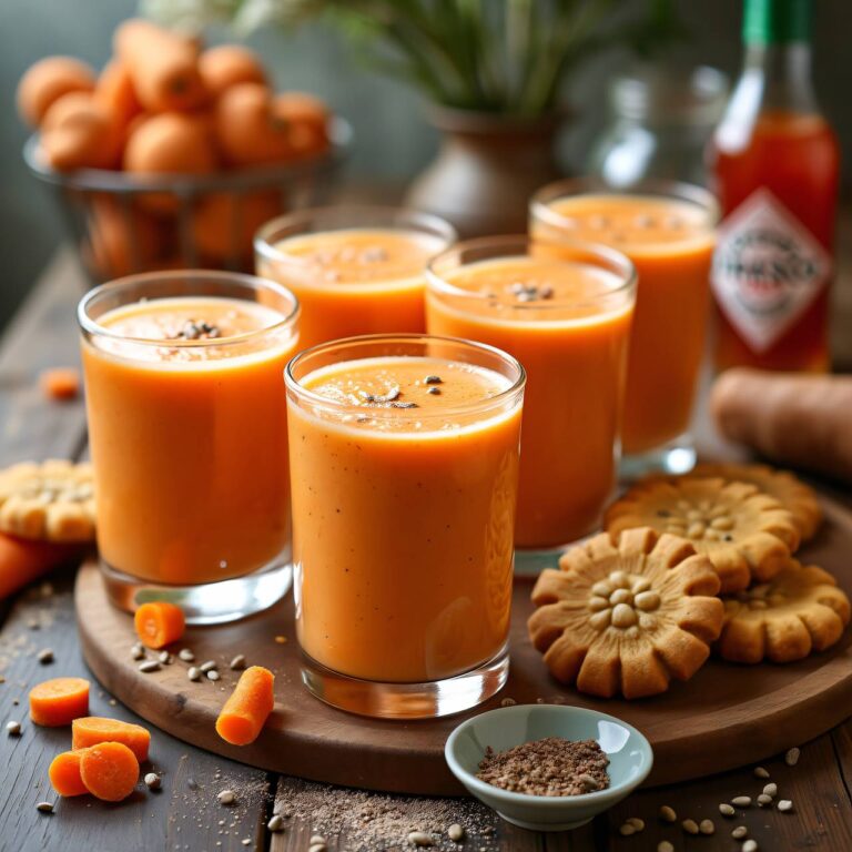 Karotten-Smoothie mit Kernen-Sablés Rezept