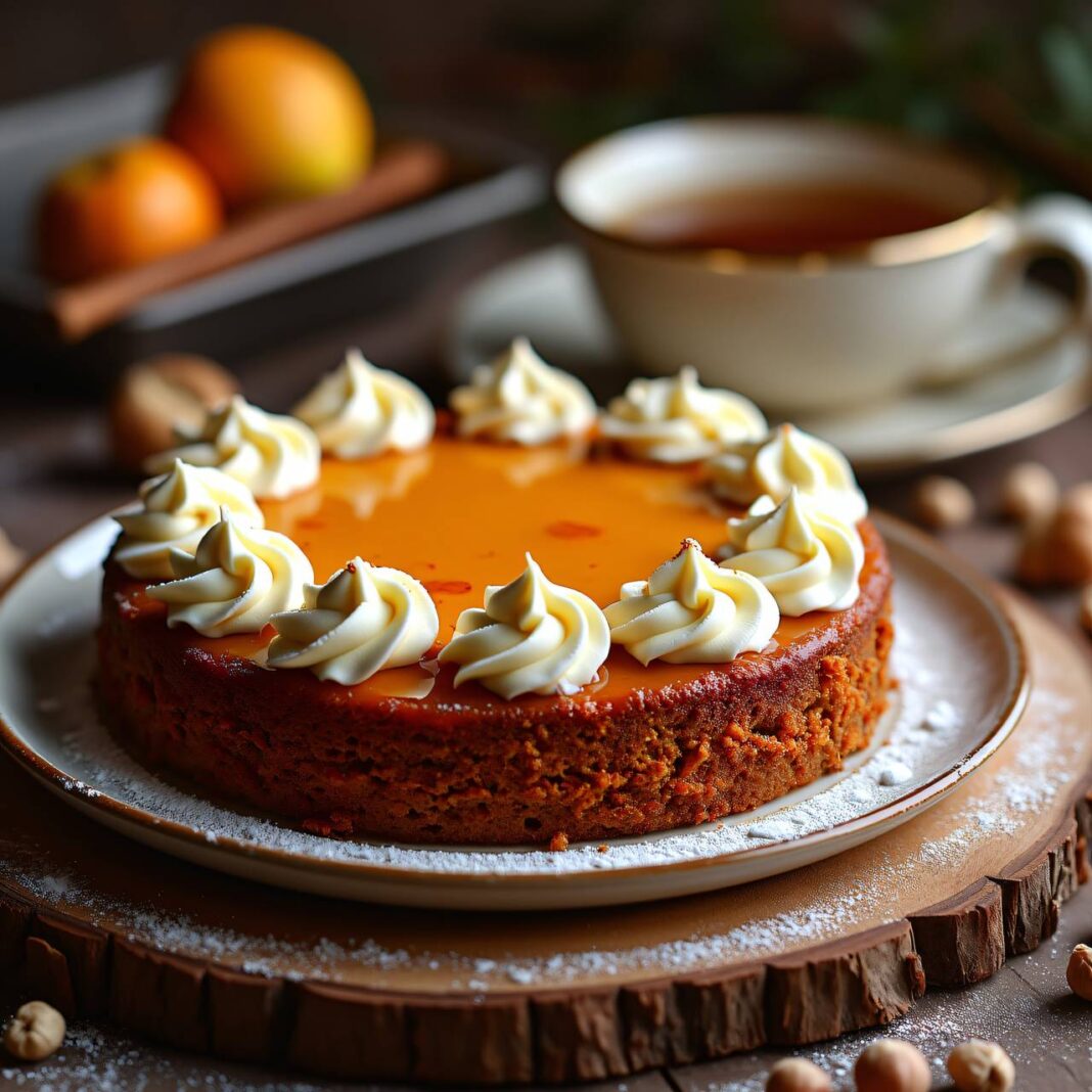 Karottencake mit Chai-Sahne Rezept Karottencake mit Chai-Sahne Rezept