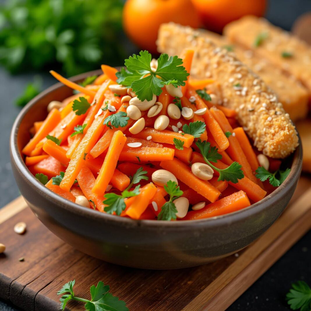 Karottensalat mit Fischstäbchen Rezept Karottensalat mit Fischstäbchen Rezept