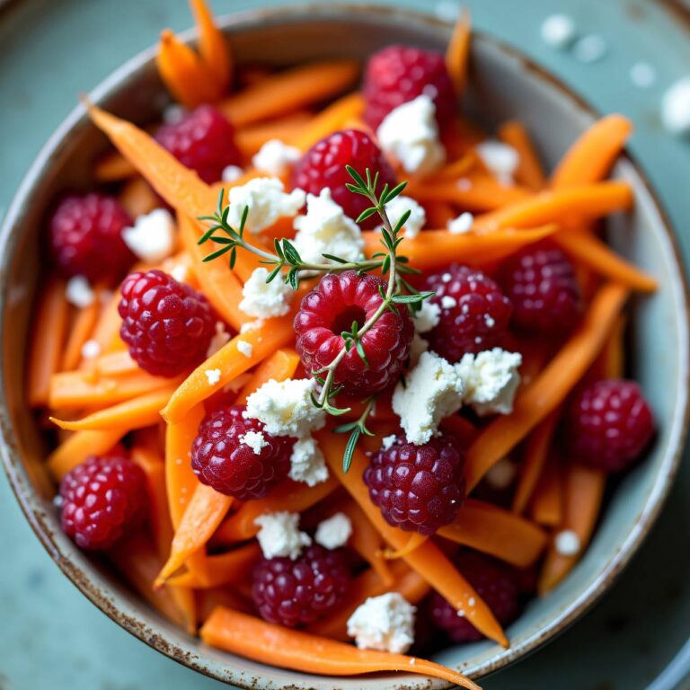 Karottensalat mit Himbeeren Rezept