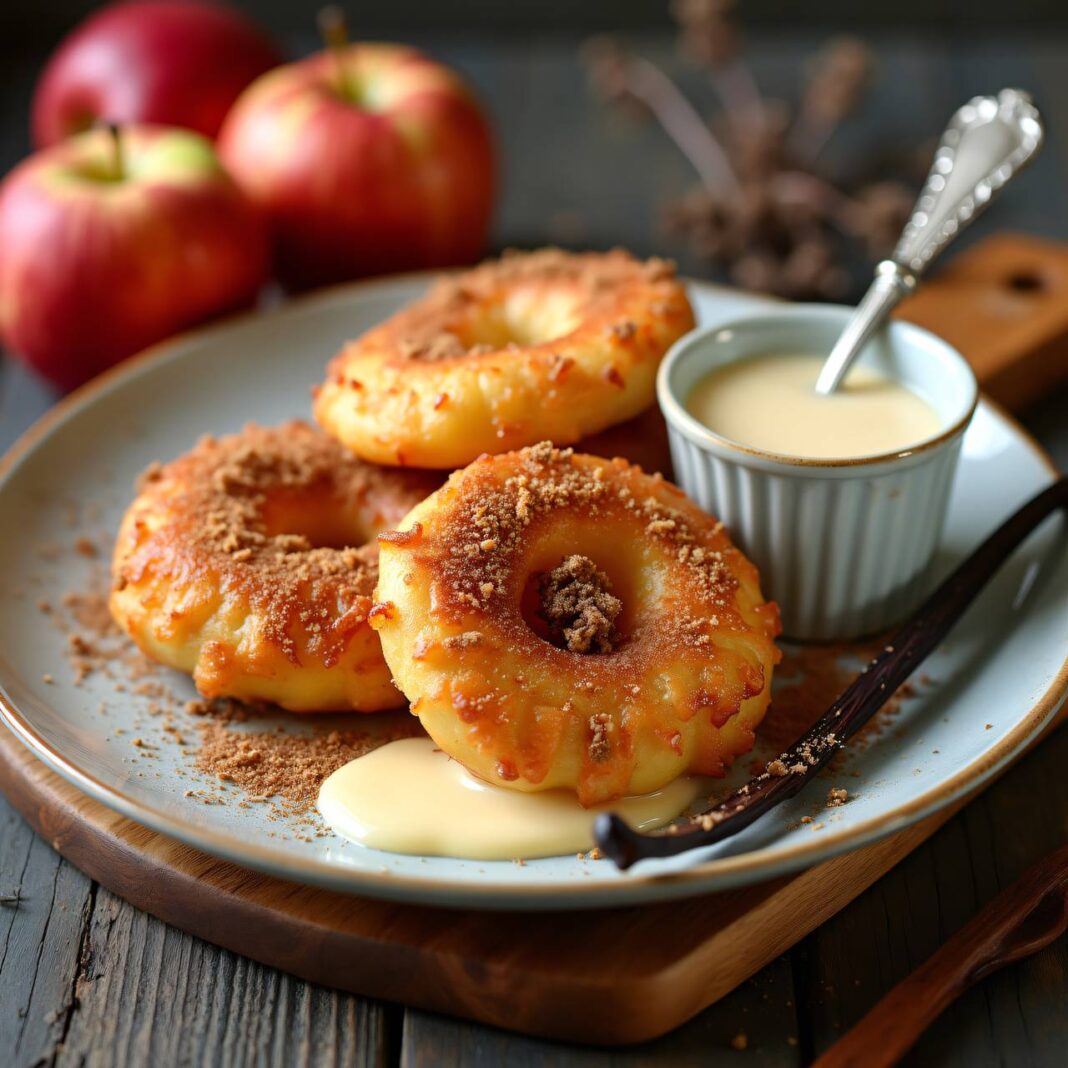 Kartoffel-Apfel-Röstini mit Vanillesauce Rezept Kartoffel-Apfel-Röstini mit Vanillesauce Rezept