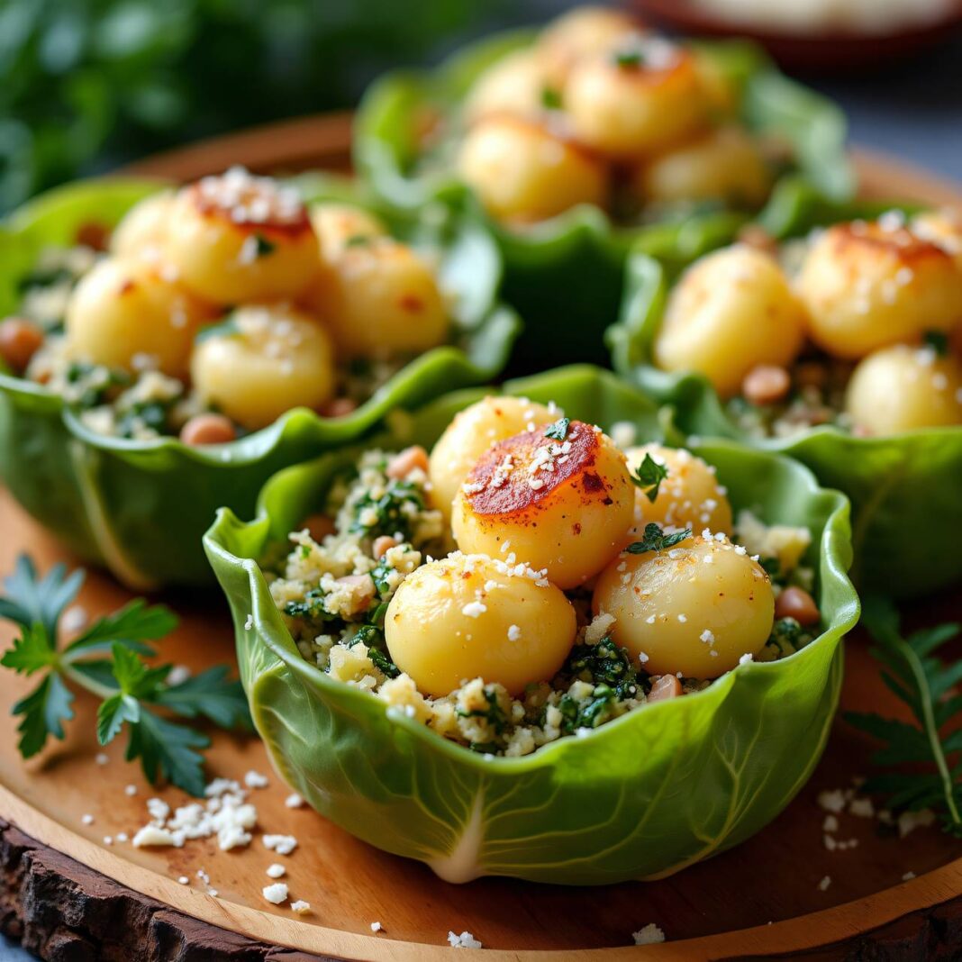 Kartoffel-Gnocchi im Blattgemüse Rezept Kartoffel-Gnocchi im Blattgemüse Rezept