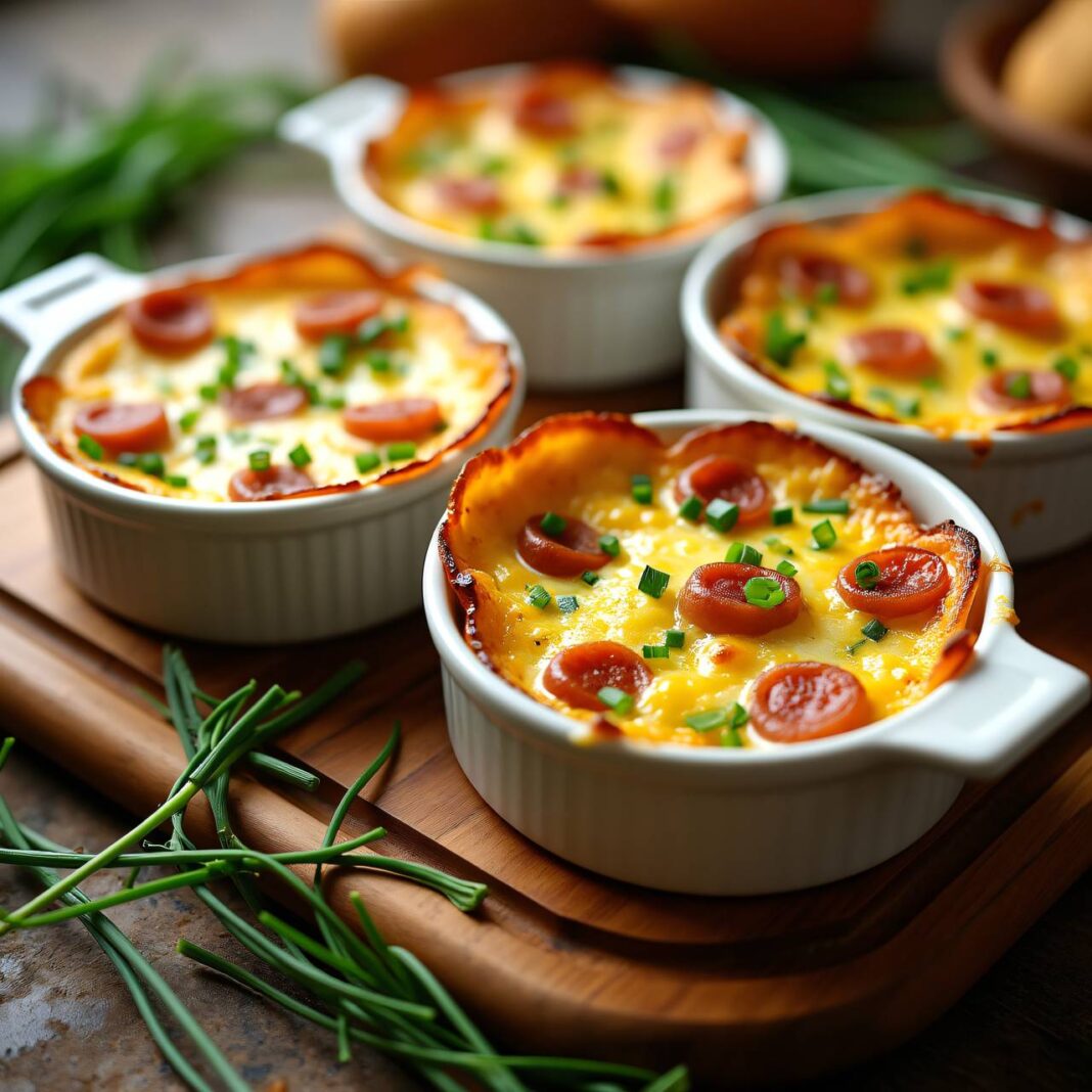 Kartoffel-Gratin mit Würstchen Rezept Kartoffel-Gratin mit Würstchen Rezept