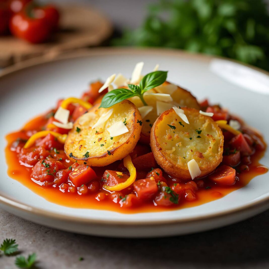 Kartoffel-Piccata mit Tomatensauce Rezept Kartoffel-Piccata mit Tomatensauce Rezept