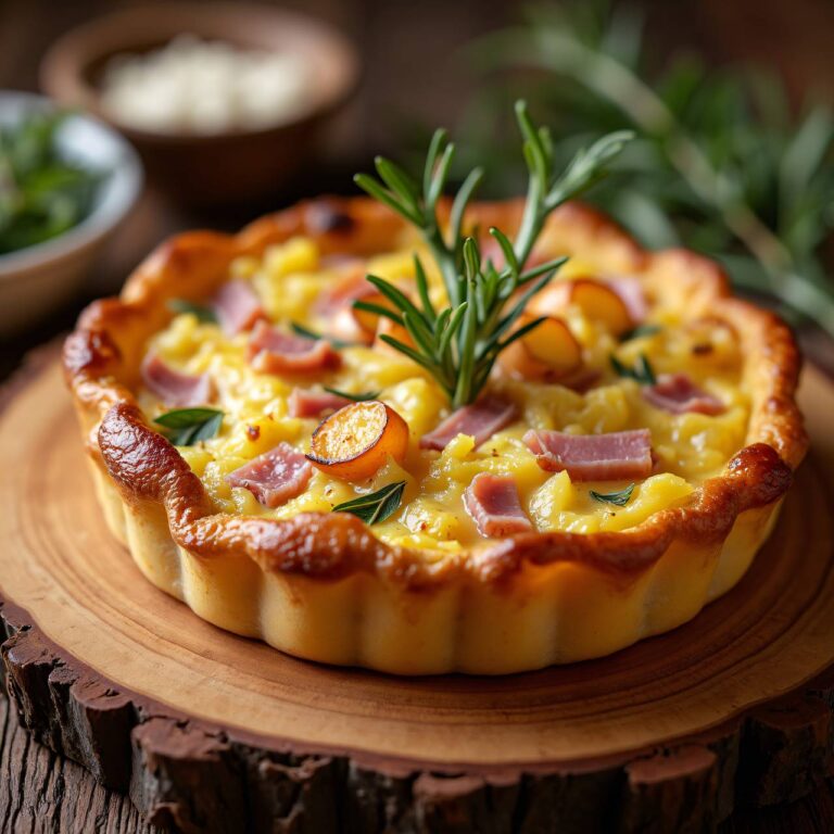 Kartoffel-Schinken-Blechkuchen Rezept