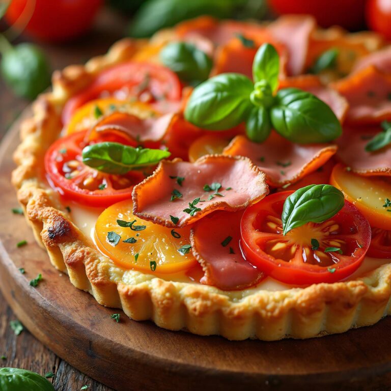 Kartoffel-Tomatenkuchen mit Schinken Rezept