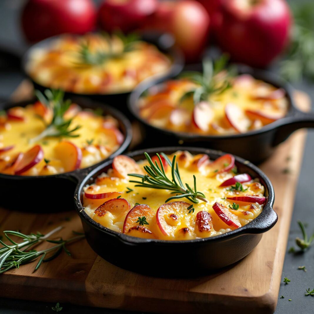 Kartoffelgratin mit Bratäpfeln Rezept Kartoffelgratin mit Bratäpfeln Rezept