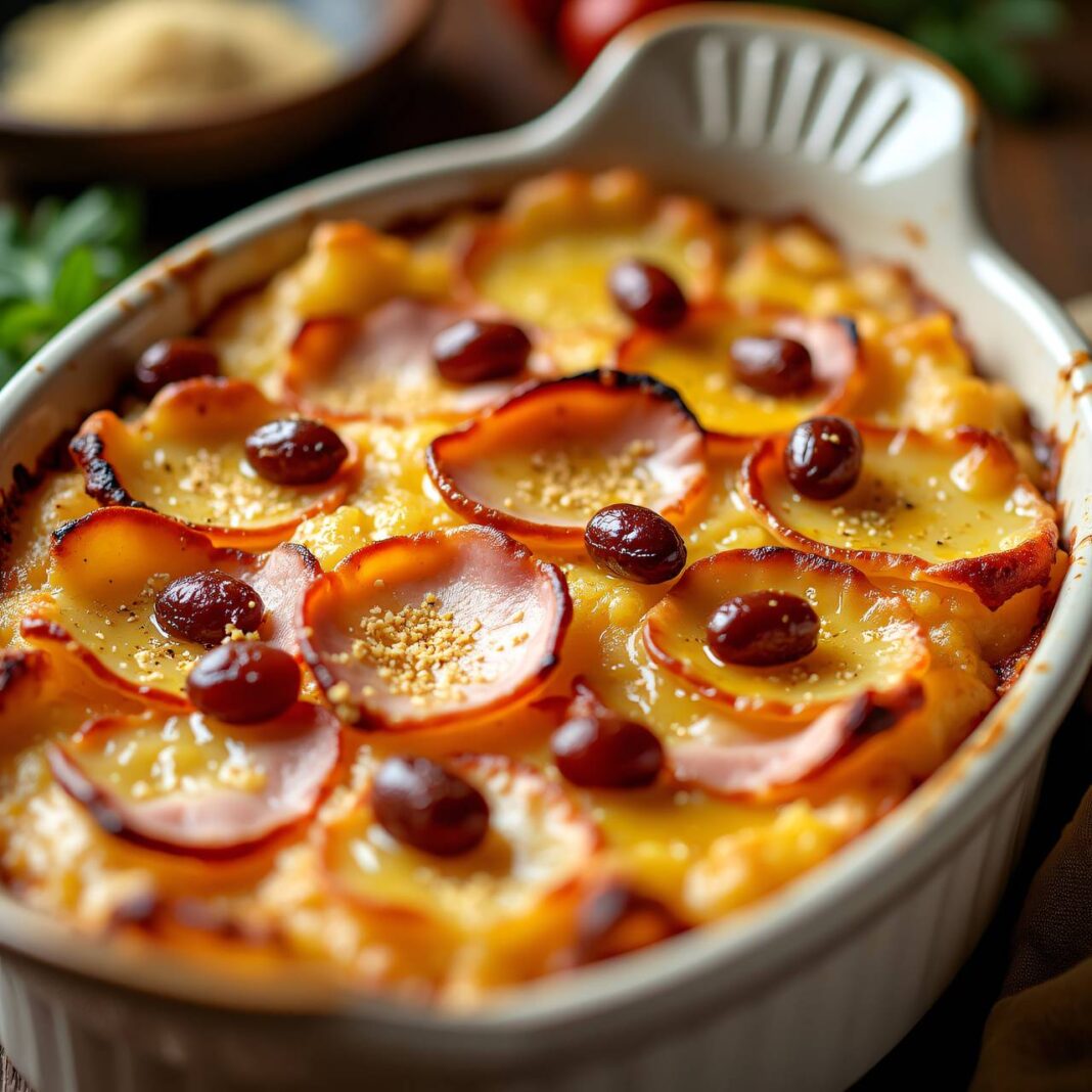Kartoffelgratin mit Schinken Rezept Kartoffelgratin mit Schinken Rezept