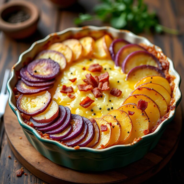 Kartoffelgratin mit zweierlei Kartoffeln Rezept