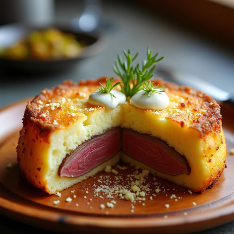 Kartoffelkuchen mit Roastbeef Rezept