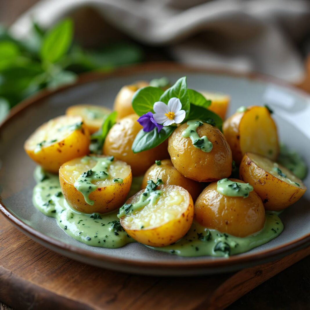 Kartoffeln mit Spinat-Ricotta-Sauce Rezept Kartoffeln mit Spinat-Ricotta-Sauce Rezept