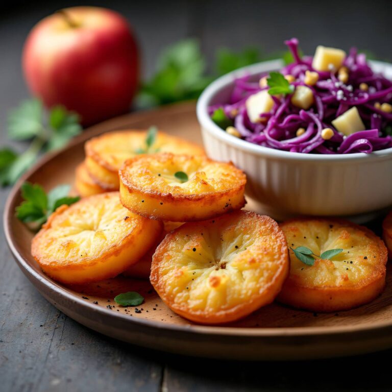 Kartoffelpuffer mit Krautsalat Rezept