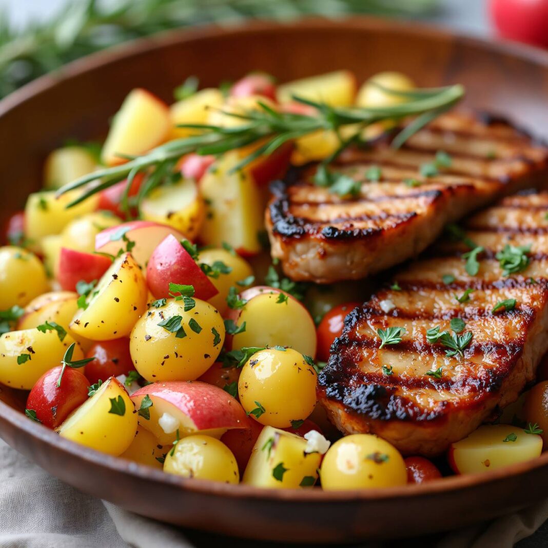 Kartoffelsalat an Apfel-Rosmarin-Sauce Rezept Kartoffelsalat an Apfel-Rosmarin-Sauce Rezept