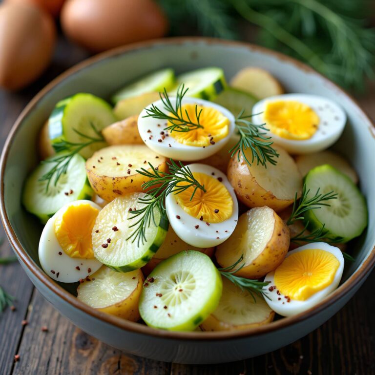 Kartoffelsalat mit Dill und Gurken Rezept