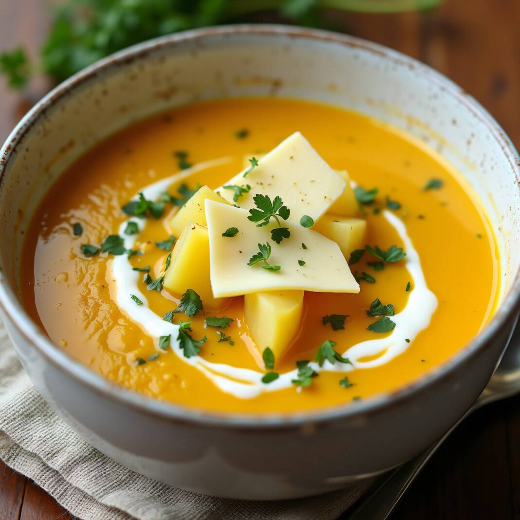 Kartoffelsuppe mit Käse Rezept Kartoffelsuppe mit Käse Rezept