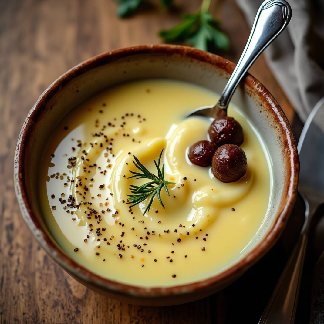 Kartoffelsuppe mit Trüffelbutter Rezept Kartoffelsuppe mit Trüffelbutter Rezept