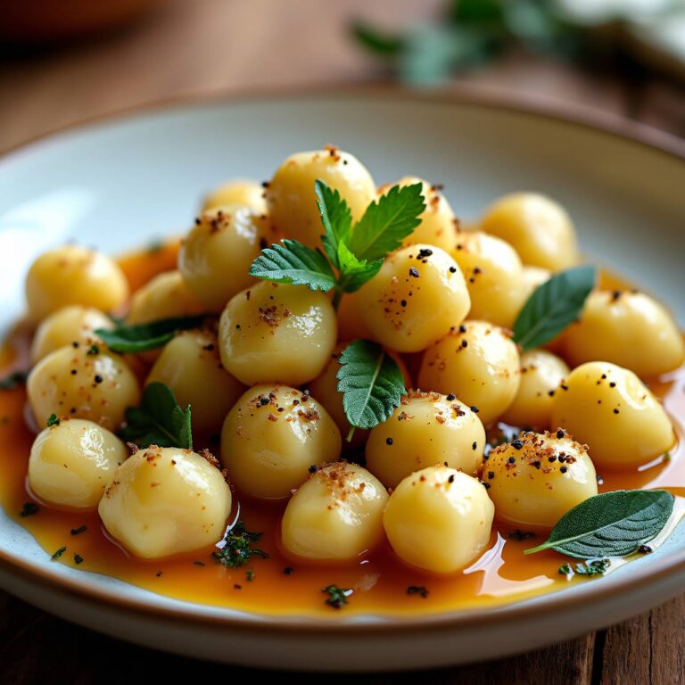 Kastanien-Gnocchi mit Kräuterbuttersauce Rezept