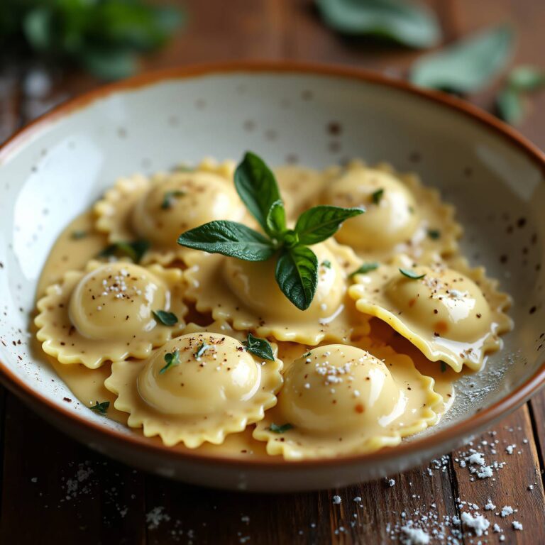 Kastanien-Ravioli auf Salbei-Sahne Rezept