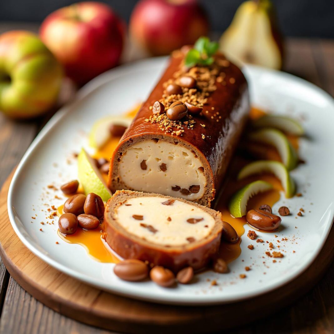 Kastanien-Terrine mit Blanc Battu-Sauce Rezept Kastanien-Terrine mit Blanc Battu-Sauce Rezept