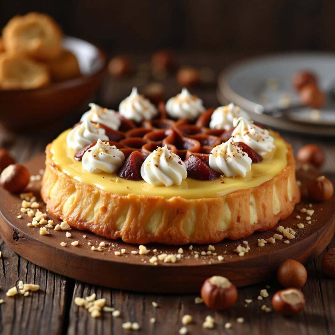 Kastanienkuchen mit Vermicelles Rezept Kastanienkuchen mit Vermicelles Rezept