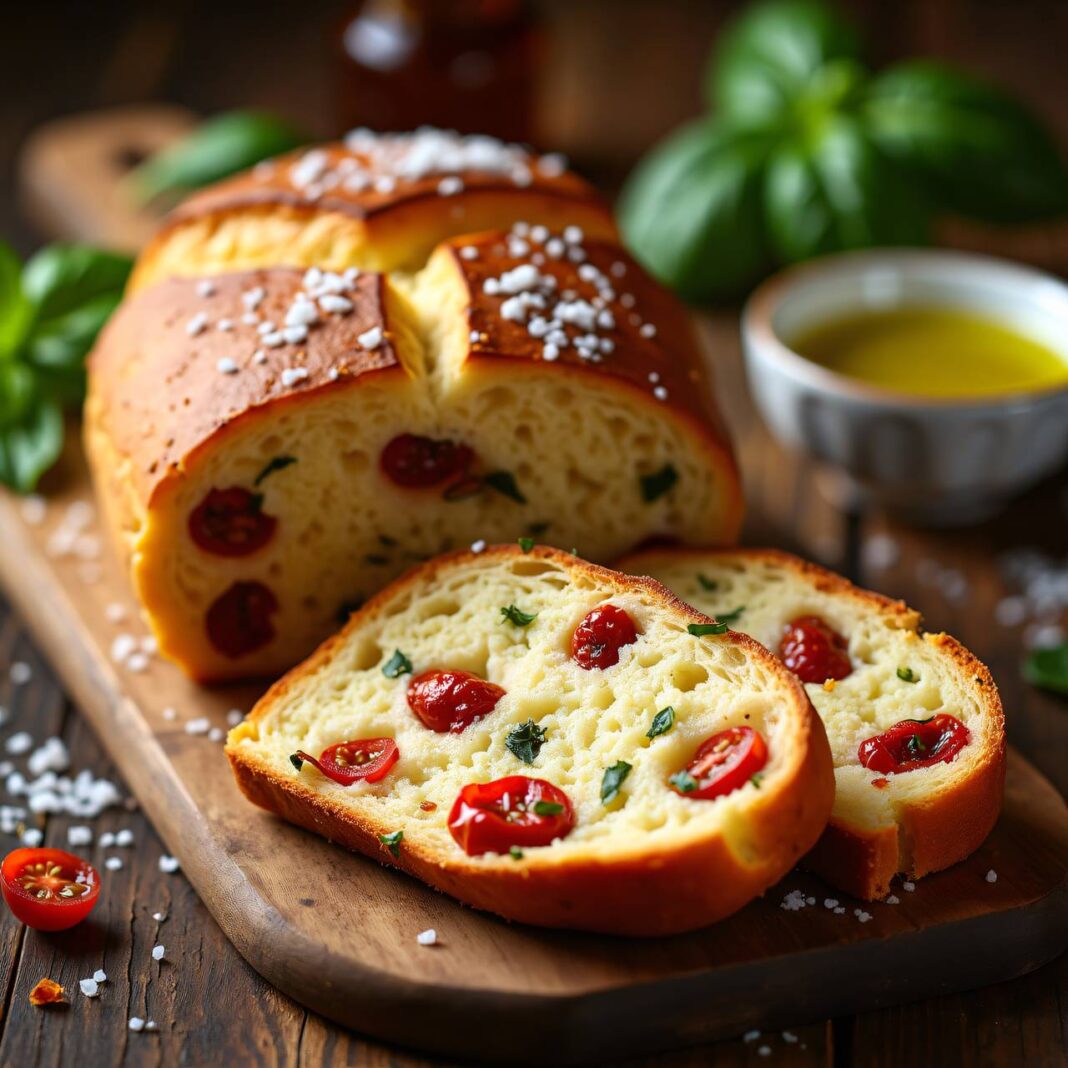 Kastenbrot mit Käse und Tomaten Rezept Kastenbrot mit Käse und Tomaten Rezept