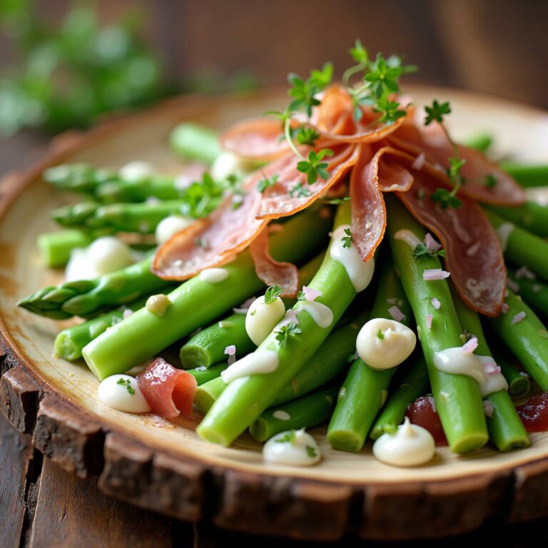 Kefen-Spargelsalat an Estragonsauce Rezept