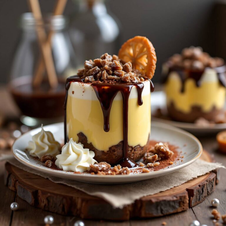 Kekse-Parfait mit Schokoladensauce Rezept