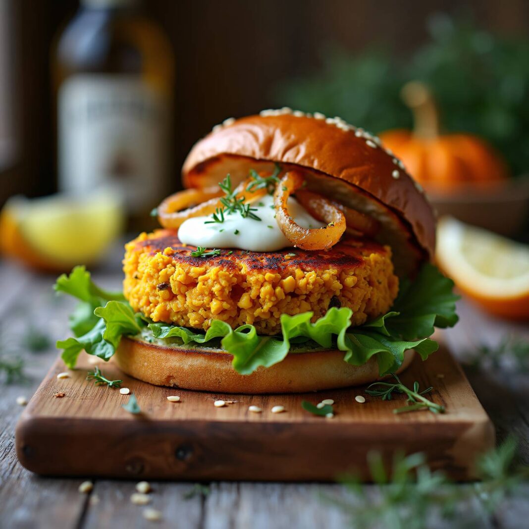 Kichererbsen-Burger mit Kürbis (Veggie-Burger) Rezept Kichererbsen-Burger mit Kürbis (Veggie-Burger) Rezept